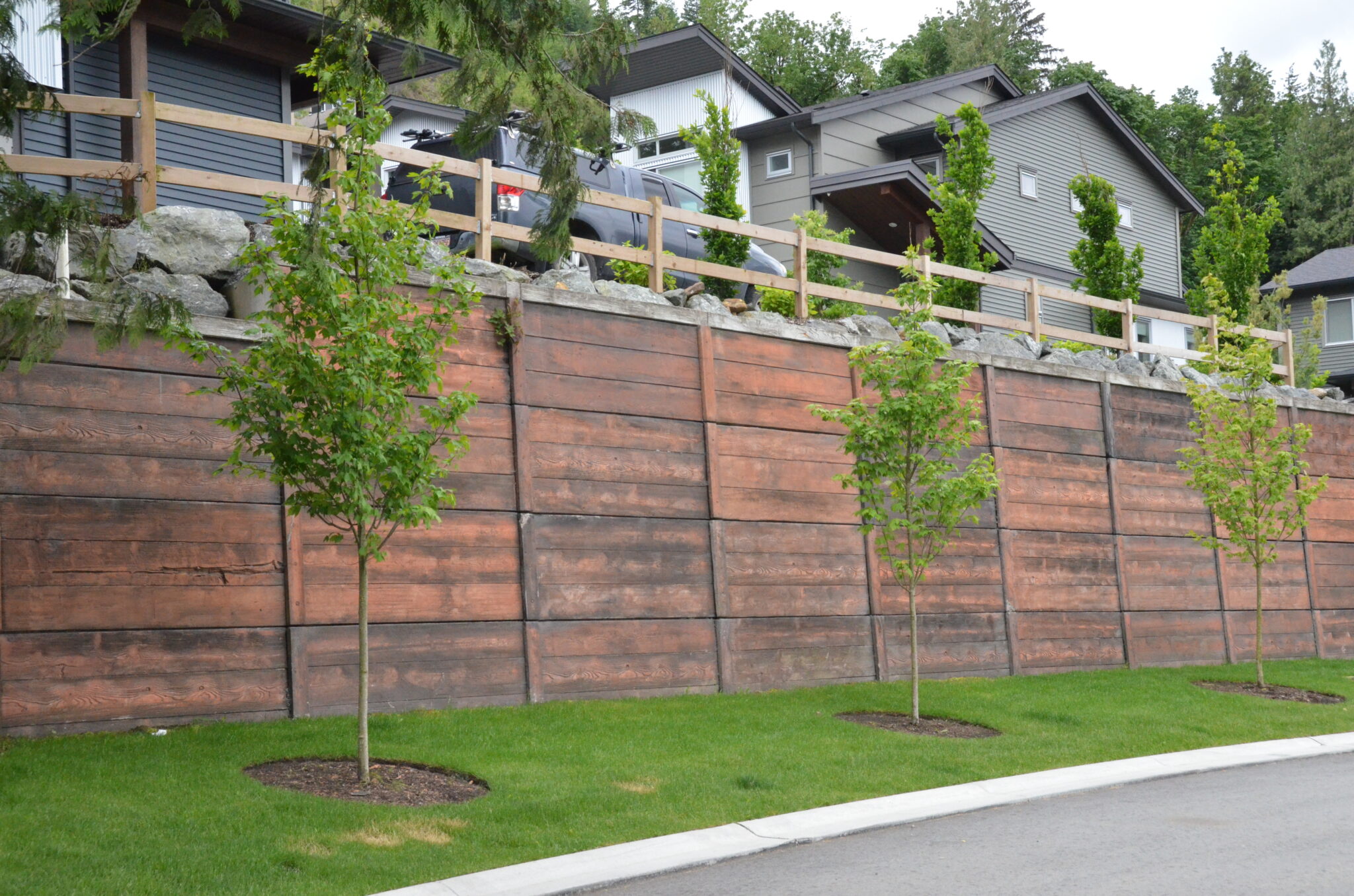 Retaining Wall Allowed for Townhome Community To Be Built